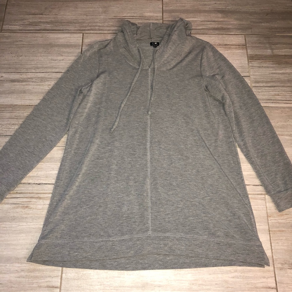 Gray hoodie tunic